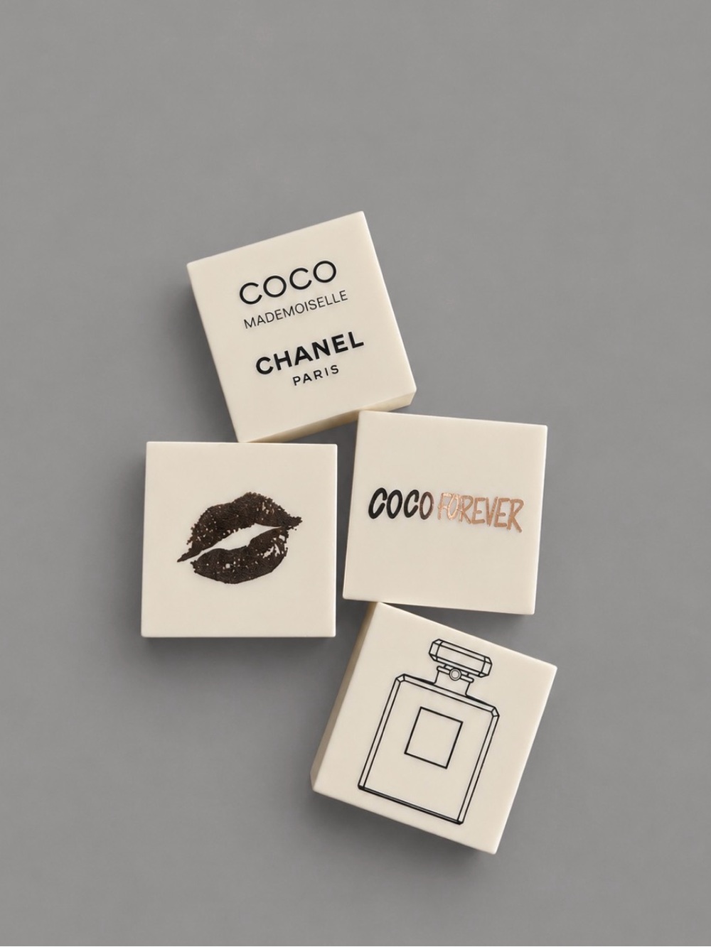 Rare VIP Gift Coco Forever Luxury Rubber Stamp Set Perfume